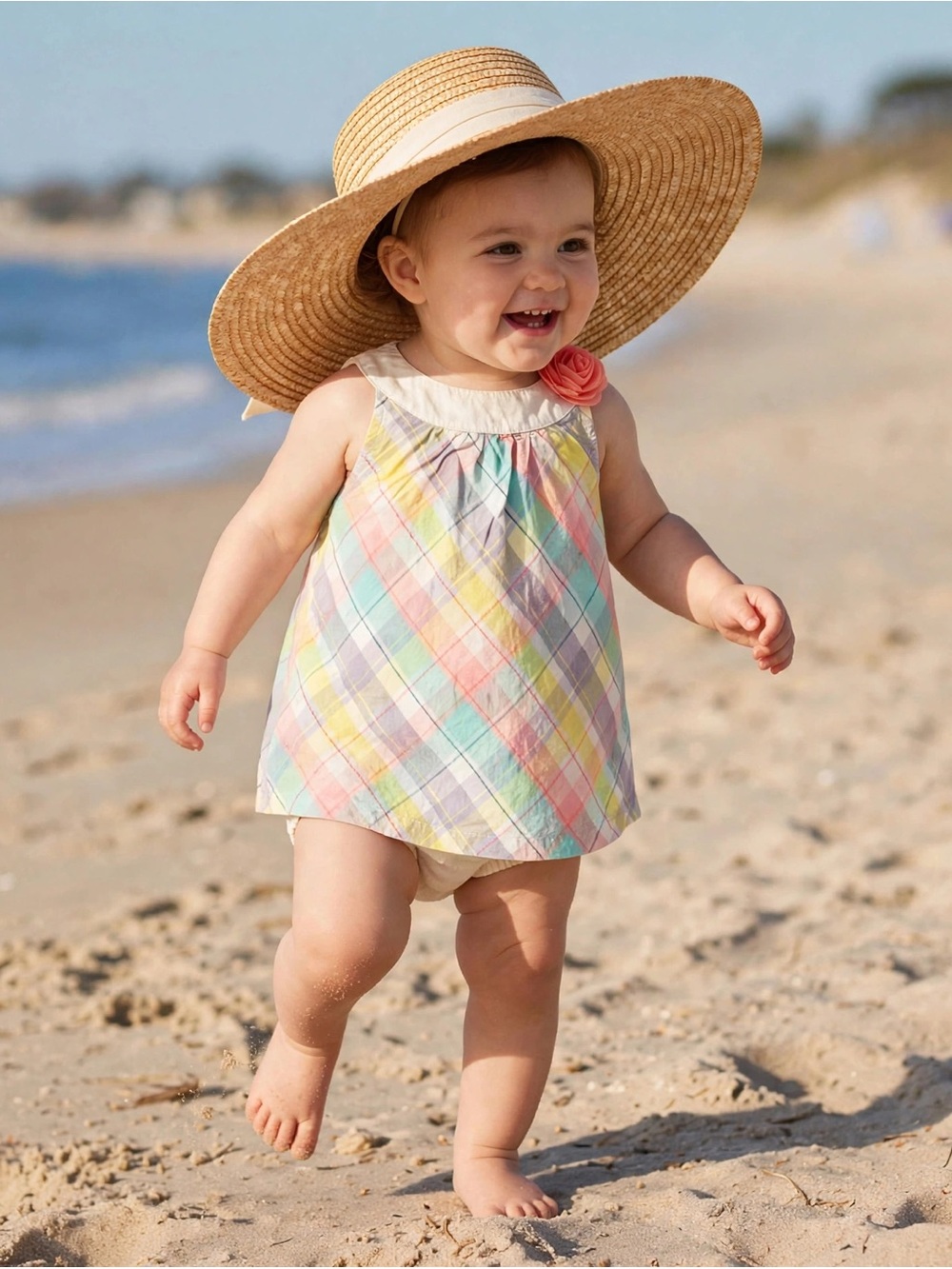 Gymboree Pastel Plaid Easter / Spring / Summer Sleeveless Dress Size 18-24 Mon